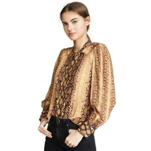 JOIE‎ Talin Reptile Button Down Sun Blouse